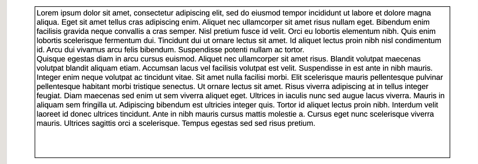 Beispieltextfeld - Berichtsansicht - Klein