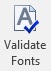 Symbol "Schriftarten validieren" im Narrative Reporting-Menüband