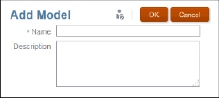Geben Sie den Modellnamen und eine optionale Beschreibung ein, und klicken Sie auf "OK".