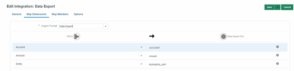Integration bearbeiten: Datenexport