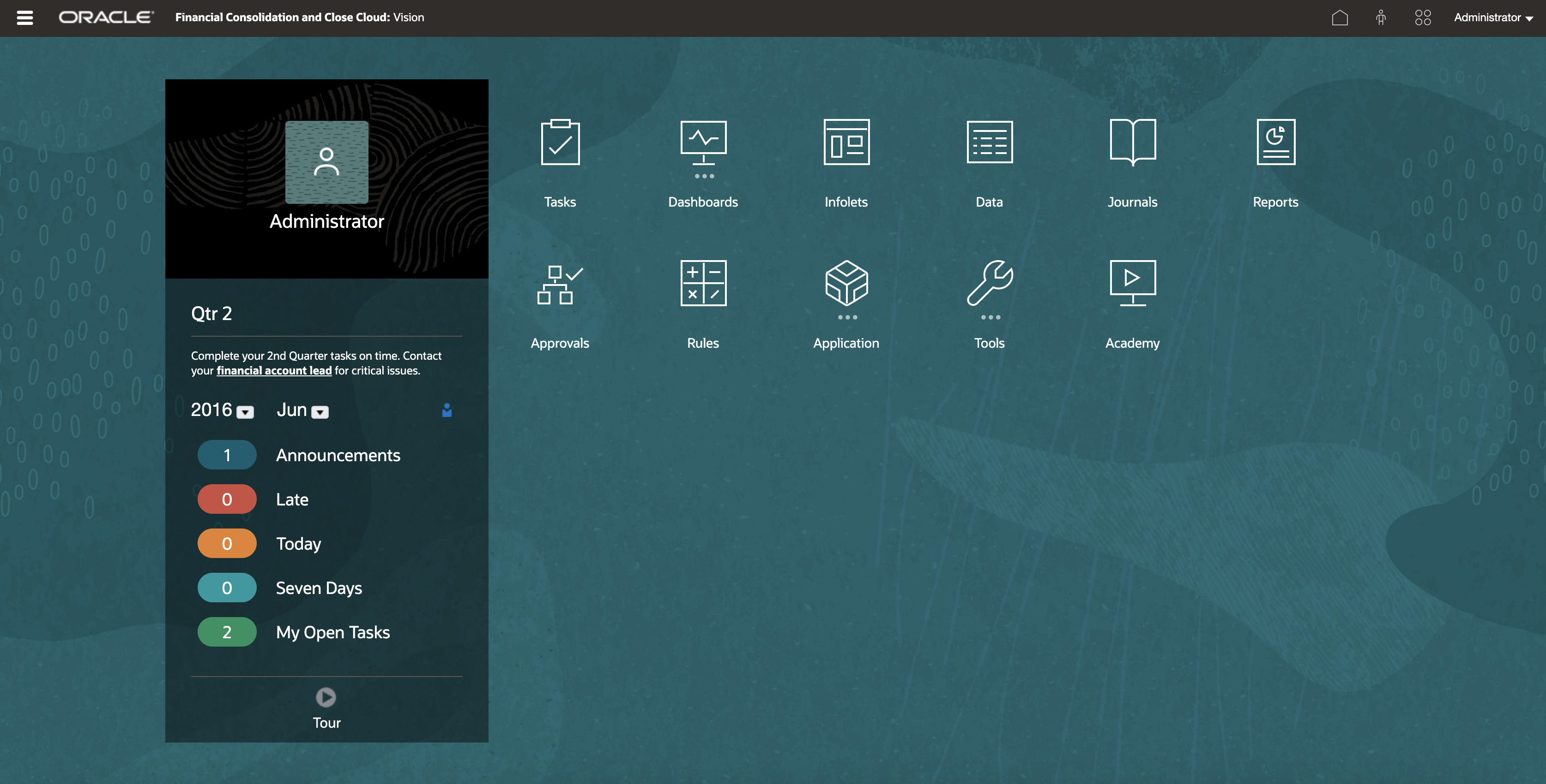 Homepage mit Redwood-Standard-Theme