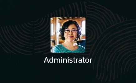 Bild von einem Profilbild einer Person auf der Homepage