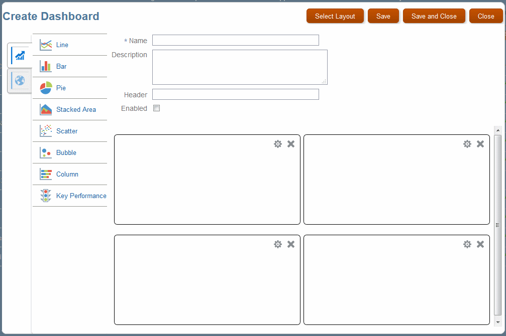 Fenster "Dashboard erstellen"