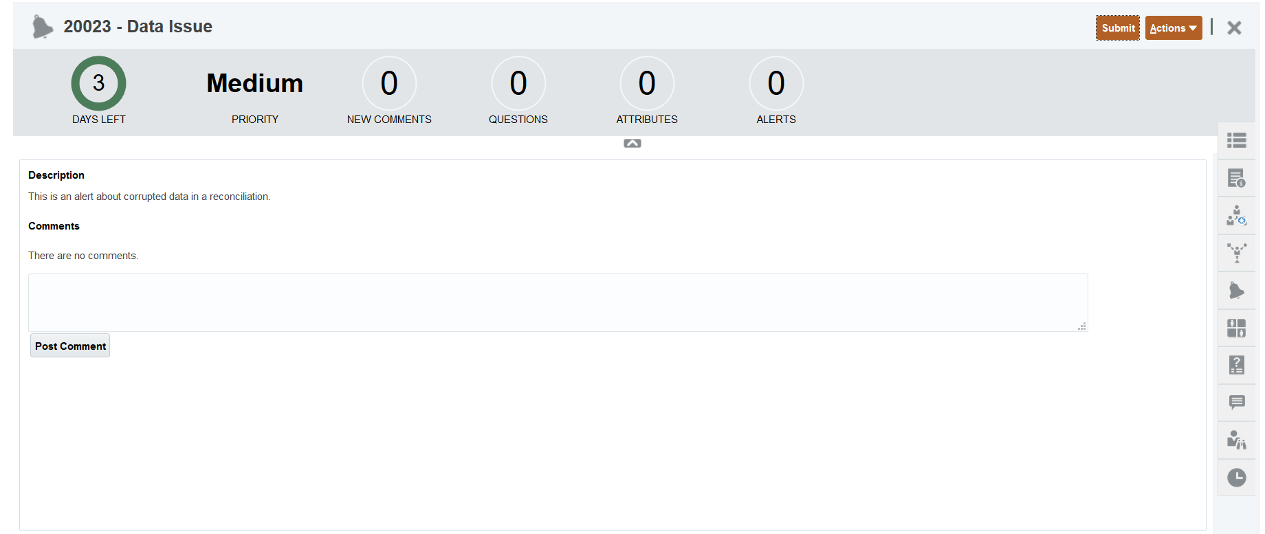 Acciones de alerta