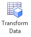 Imagen del icono Transformar datos en la cinta del diseñador de cubos.