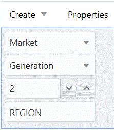 Entrada REGION de las reglas de la dimensión Mercado (generación 2)