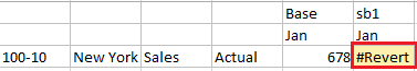 Imagen de una cuadrícula con #Revert en la celda de sb1.