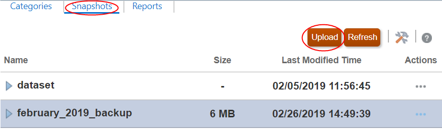 cargar instantánea cargar instantánea