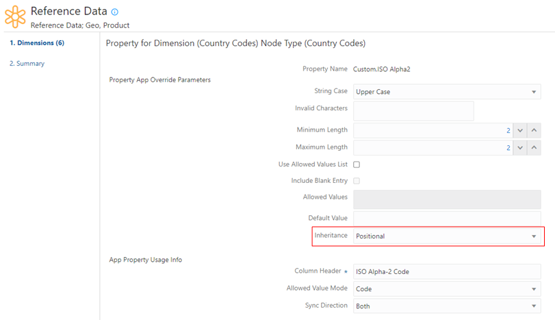 configuración de la herencia en el registro