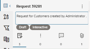 campo de descripción de la solicitud