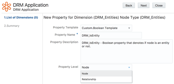 definir información de la propiedad