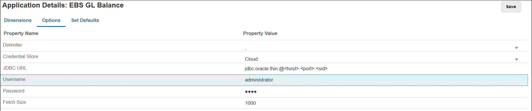 En la imagen se muestra la página Detalles de aplicación.