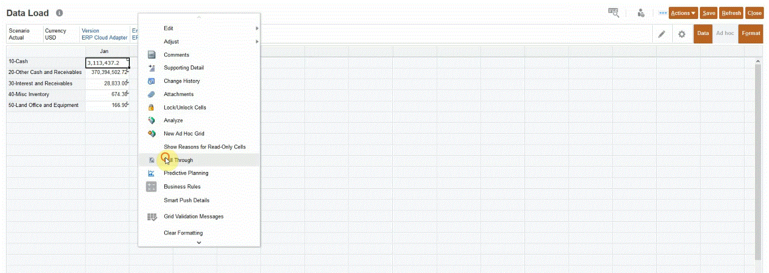 En la imagen se muestra la página Carga de datos