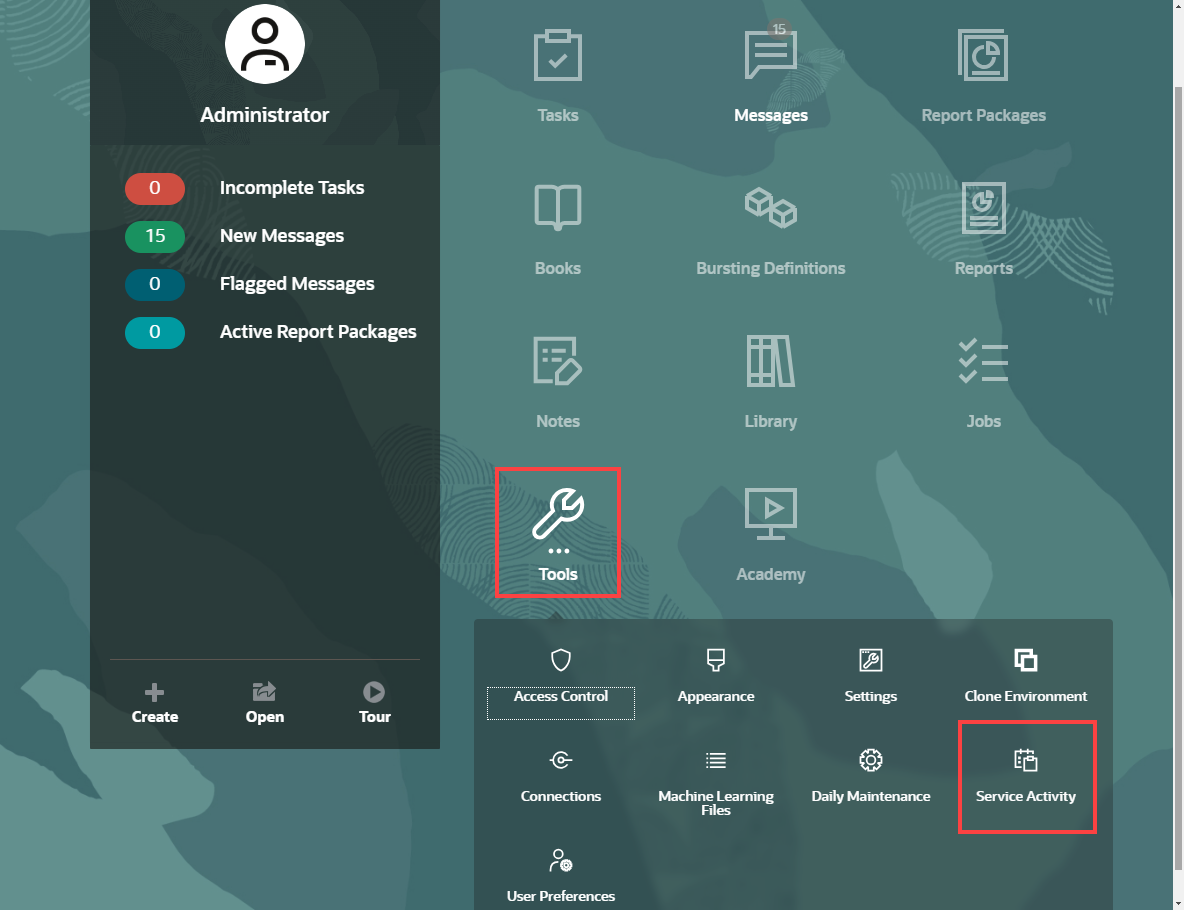 Informe de actividad de servicio Informe de actividad de servicio