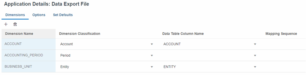 Detalles de aplicación: Archivo de exportación de datos