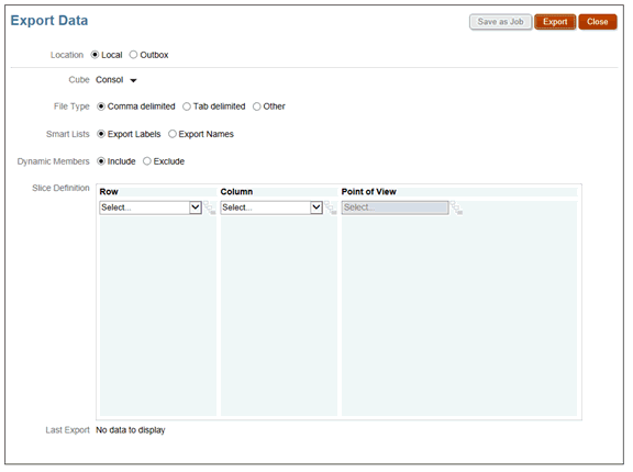 Seleccione la ubicación de destino del archivo de datos de exportación.