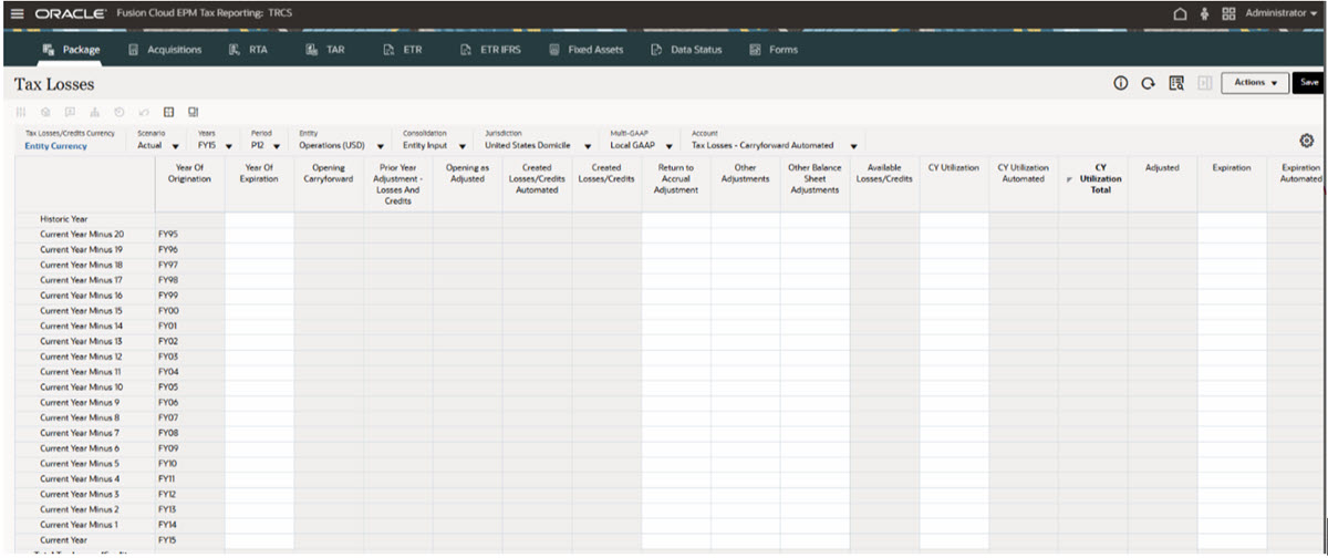 Formulario Pérdidas fiscales nacionales Formulario Pérdidas fiscales nacionales
