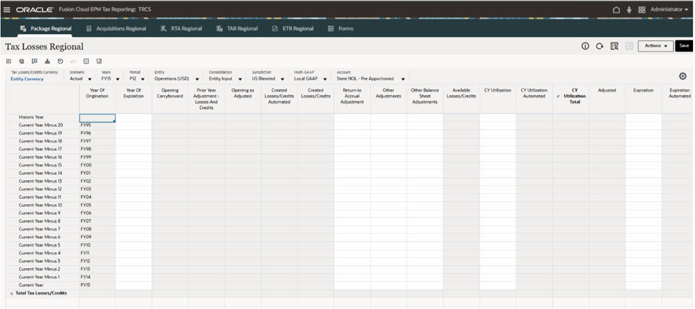 Formulario Pérdidas fiscales regionales Formulario Pérdidas fiscales regionales