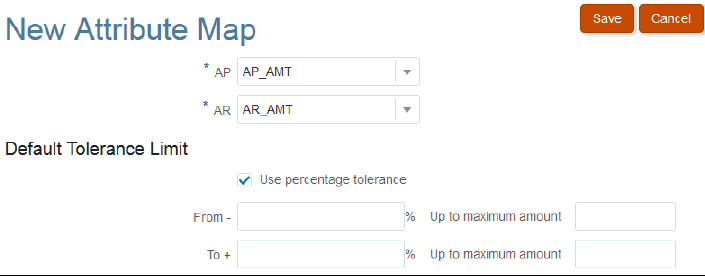 Exemple de boîte de dialogue Nouvelle mappe d'attributs