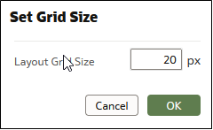 Définissez l'espacement entre les lignes directrices de la grille de mise en page, en pixels.