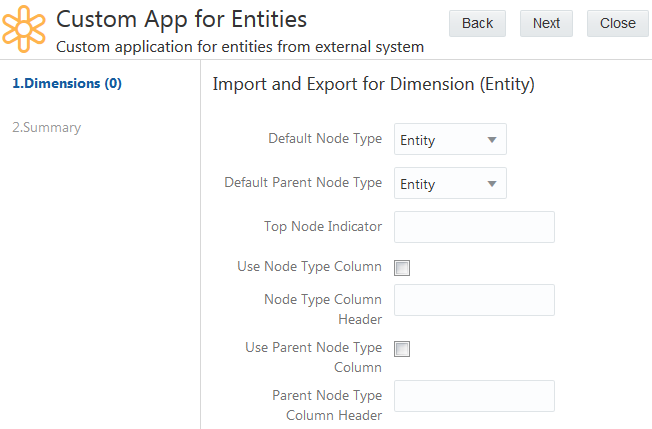 configuration d'import et d'export