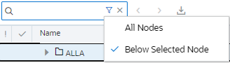 option En dessous du noeud sélectionné