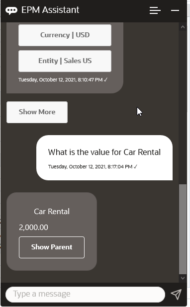 quelle est la valeur pour Car Rental