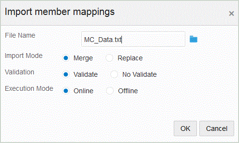 Image représentant la page Importer des mappings de membre.