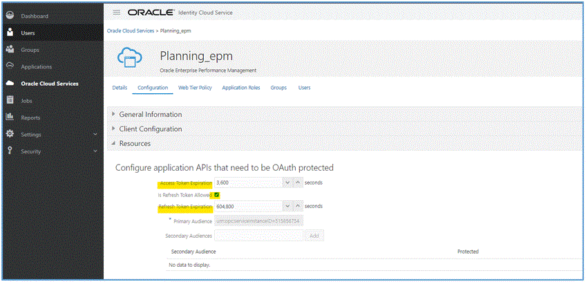 Image représentant l'onglet Configuration.