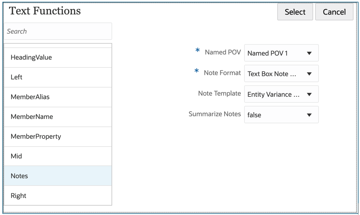 Bo&icirc;te de dialogue Fonctions texte