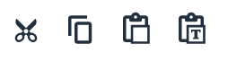 couper, copier, coller, coller du texte