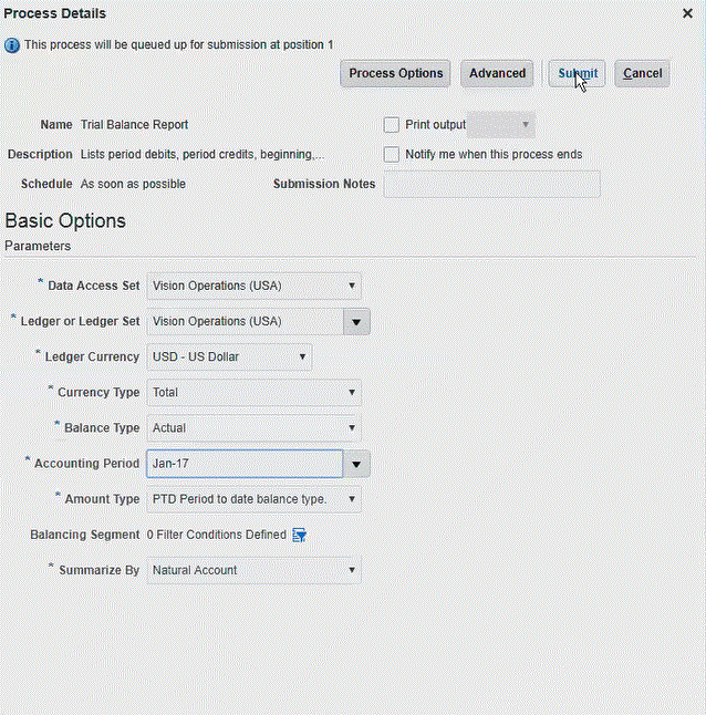 Image représentant la page Détails du processus.