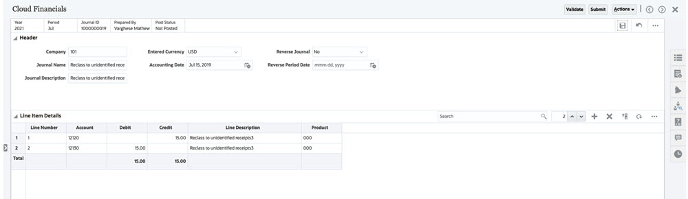 Intégration directe à Cloud Financials