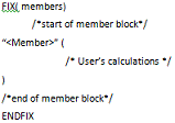Exemple de bloc de membres Essbase 1