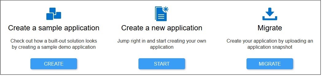 Options de création de processus métier
