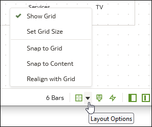 Consente di selezionare le opzioni di layout.