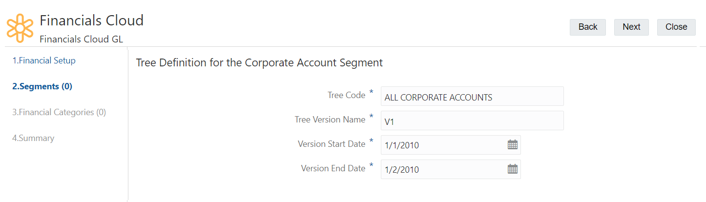 screenshot che mostra la schermata Aggiungi alberi