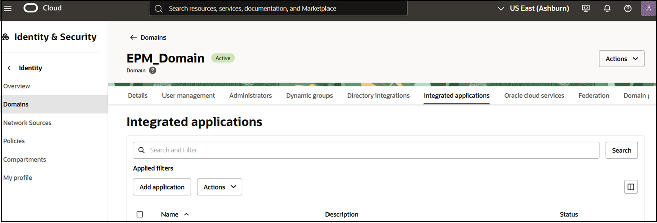 Selezione della scheda Applicazioni integrate