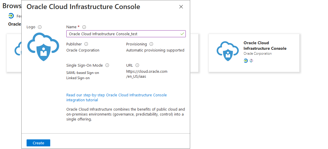 Console di Oracle Cloud Infrastructure