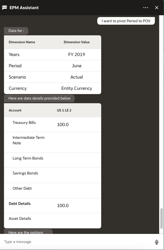 Espressione di esecuzione del pivot di Period (Periodo) sul POV