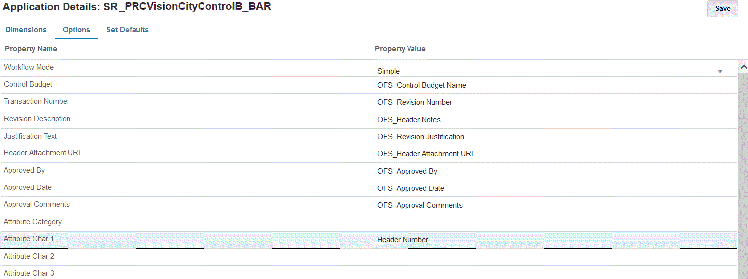 Immagine che mostra la pagina Dettagli applicazione.