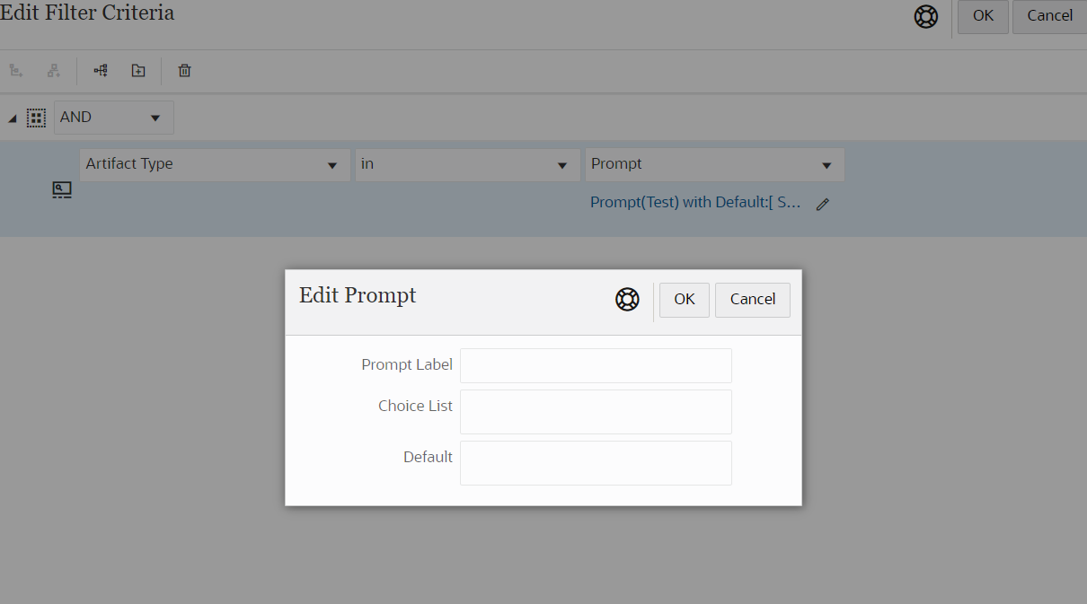 screenshot Modifica prompt