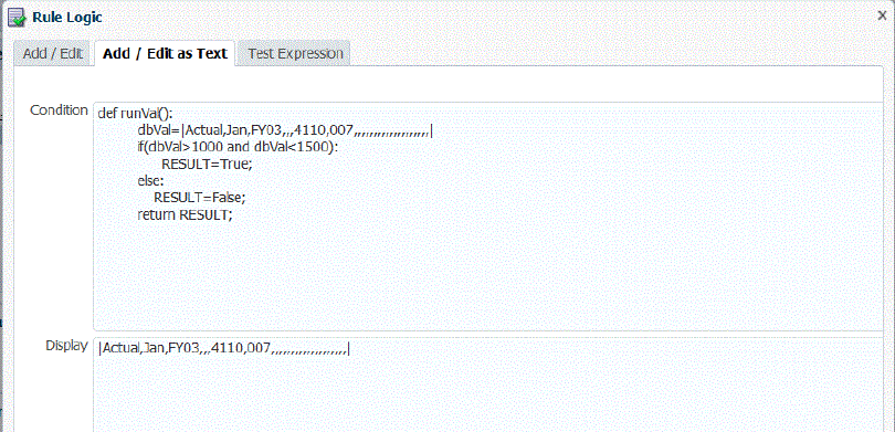 Immagine che mostra la scheda Aggiungi/Modifica come testo