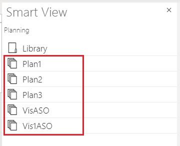 Cubi visualizzati nel pannello Smart View