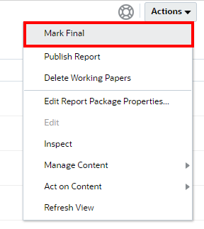 Finalizzazione di un package di report