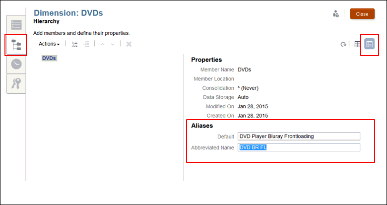 Immettere il nome abbreviato dell'alias predefinito.