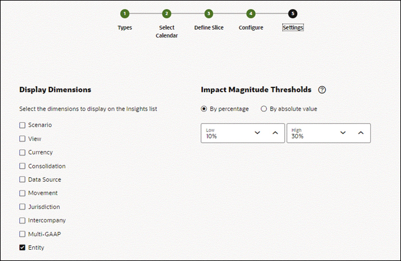Configura impostazioni approfondimenti