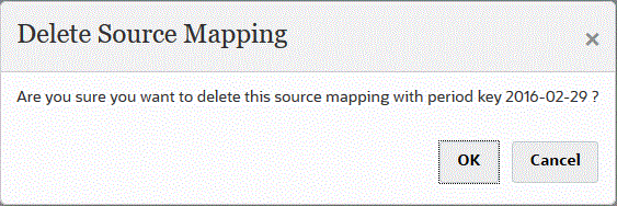 Immagine che mostra la pagina Elimina mapping.