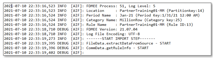 L'immagine mostra un file di log campione.