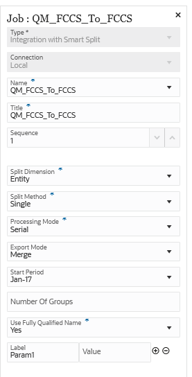 Immagine che mostra l'integrazione con Smart Split sulla dimensione Entit&agrave; e il metodo di suddivisione Singolo.